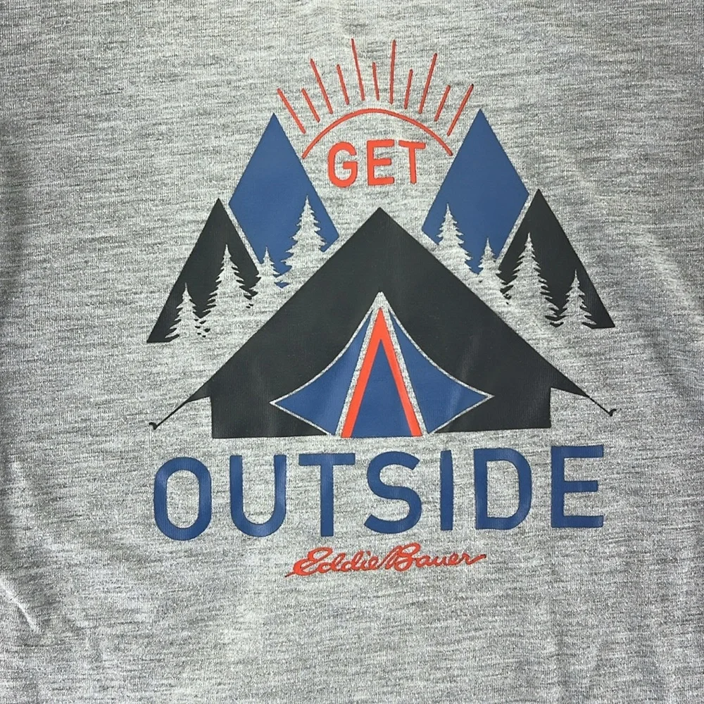 Eddie Bauer Long Sleeve Shirt Gray Kids Boys Girls Size S 7 8 Get Outside - Picture 2 of 8